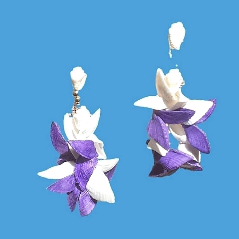 Real SHELL Earrings - Picture 5 of 5